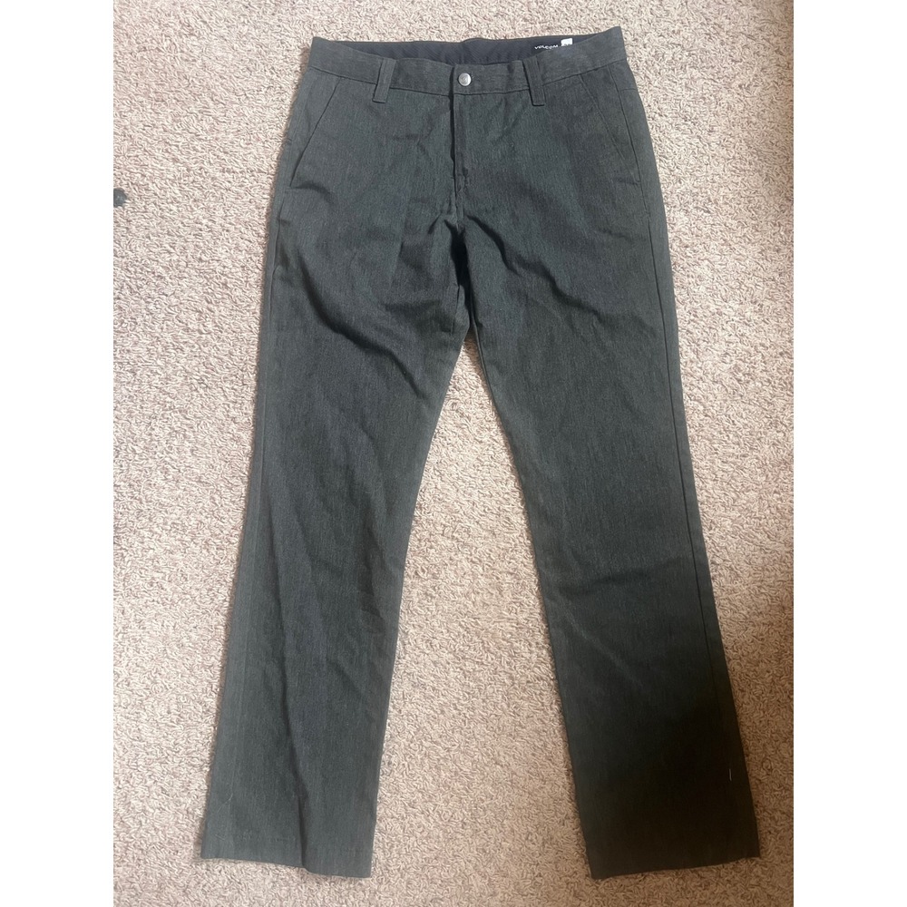 Volcom Frickin Modern Stretch Chino Pants Mens 32 Charcoal Grey Heather